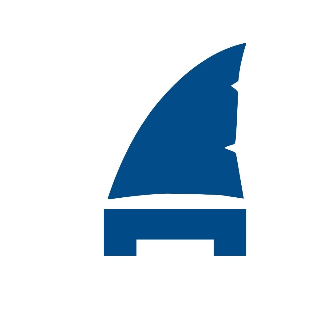 Konsta’s icon: a shark fin in ocean blue